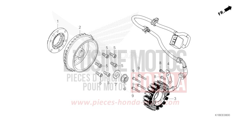 GENERATOR for Forza 350 MAT CYNOS GRAY METALLIC (NH312) from 2025